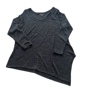 Lane Bryant women’s asymmetrical sparkly black 18/20 top‎